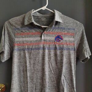 Boise State Broncos Polo Men's Medium Gray Never Worn New Without Tags NCAA
